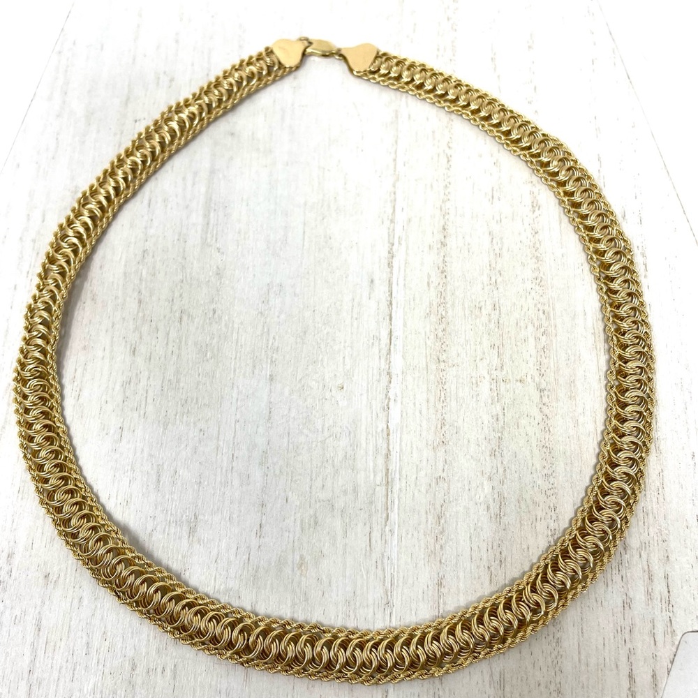 Solid 14k Solid Gold Necklace, 13.4g - image 5
